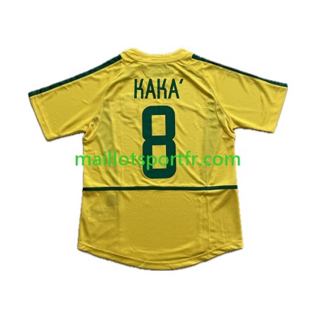 Maillot de Foot Brésil KAKA 8 Retro Domicile 2002